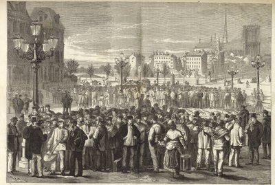 معرض ماكون في PLACE DE L'HOTEL DE VILLE ، في باريس. بواسطة MR. جولس بلكوك - نقش ١٨٦٩ - بواسطة فنان غير معروف