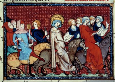 قام ملك فرنسا لويس التاسع (سانت لويس) (1214-1270) بإخبار الحصان عن ساعاته لقساوسة منمنمات من مخطوطة بعنوان "حياة ومعجزات سانت لويس" بقلم ويليام أوف سانت باثوس بواسطة فنان غير معروف