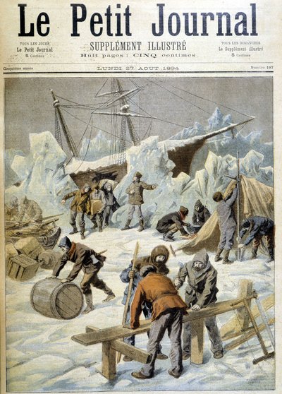 رحلة ويلمان القطبية: معسكر على الجليد ، "" The Petity Journal "" ، 27/08/1894 بواسطة فنان غير معروف