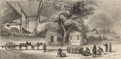 مخزن الخمور في باريس عام 1861 - الكهوف - بواسطة فنان غير معروف