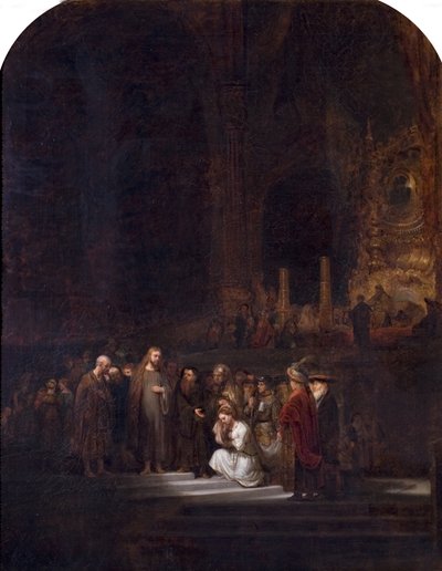 المرأة في الزنا (بعد رامبرانت) ، ص 1845 بواسطة غير معروف