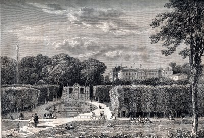 قلعة ومنتزه Saint Cloud (Saint-Cloud) عام 1867 بواسطة فنان غير معروف