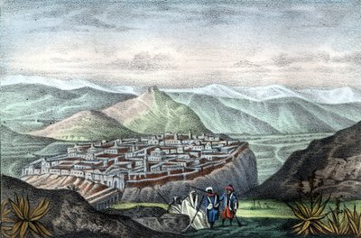 مدينة قسنطينة في الجزائر عام 1840. في "الجزائر القديمة والحديثة" "" ليون غاليبرت. الطبعة الايطالية 1846 لون. بواسطة فنان غير معروف