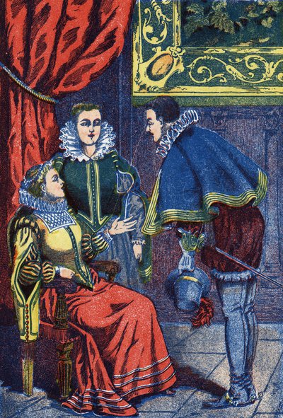 الرقص. رسم مجهول لـ "" سندريلا "، حكاية تشارلز بيرولت (1628-1703) ، الكاتب الفرنسي. الصور مارسيل فاني ، جارفيل نانسي ، بدون تاريخ (أواخر القرن التاسع عشر). بواسطة فنان غير معروف