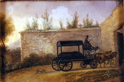 جنازة الملحن النمساوي فولفجانج أماديوس موزارت (1756-1791) في فيينا. طلاء مجهول متحف ديلا سكالا في ميلانو بواسطة فنان غير معروف