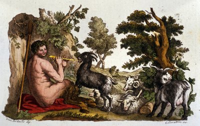 عموم الله. نقش من "" Dizionario mitologico "" "" القرن التاسع عشر بواسطة فنان غير معروف