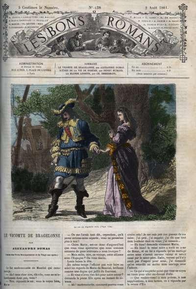 المقابلة الأخيرة لماري مانشيني (1639-1715) مع لويس الرابع عشر (1638-1715) قبل مغادرته المحكمة إلى بروج في 22 يونيو 1659 ، المنفى الذي نظمه الكاردينال مازارين لإبعاده عن الملك - يأخذ الرسم التوضيحي من ”Viscount من البرازيل بواسطة فنان غير معروف