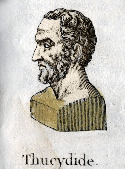 Thucydides (حوالي 465 - 395 قبل الميلاد) ، مؤرخ يوناني. نقش 1822. بواسطة فنان غير معروف