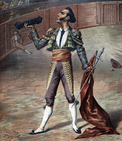 زي Toreador في عام 1892. بواسطة فنان غير معروف