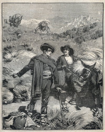 اكتشف فلاحان من سييرا ألماجريرا في إسبانيا إيداع الفضة في جاروسو في عام 1838. نقش من عام 1885 في "" رسومات Les Arts et metiers "" لأدولف بيتارد. بواسطة فنان غير معروف