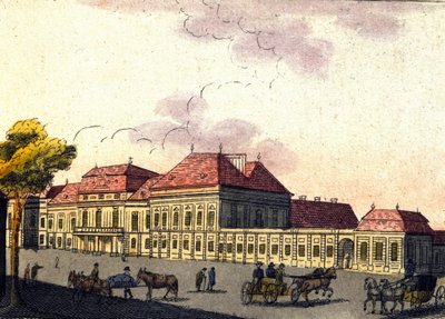 منظر لمدينة فيينا في النمسا ، نقش يعود إلى عام 1820 بواسطة فنان غير معروف
