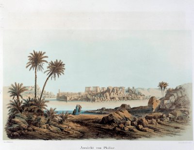 منظر لجزيرة فيلة في مصر. القرن التاسع عشر في باريس ، كلية فرنسا بواسطة فنان غير معروف