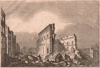 منظر لأنقاض القديس بولس بعد زلزال 1755 ، لشبونة ، البرتغال بواسطة غير معروف