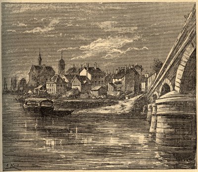 Vouziers - Ardennes - فرنسا - نقش في "" PATRIE - الصورة وصف أساسي لفرنسا في 6 مجلدات بواسطة LUCIEN HUARD - نهاية القرن التاسع عشر بواسطة فنان غير معروف