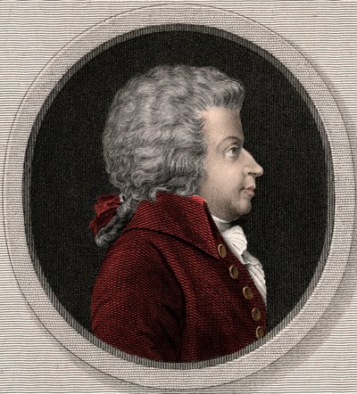 Wolfgang Amadeus Mozart 1756-1791 - نقش - القرن التاسع عشر بواسطة فنان غير معروف