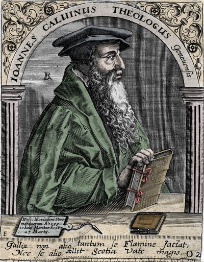 صورة جان كالفين (1509-1564) ، مصلح وكاتب ديني فرنسي. بواسطة فنان غير معروف