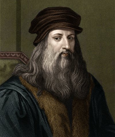 صورة ليونارد دي فينشي (1452-1519) (ليوناردو دافنشي) ، رسام إيطالي. بواسطة فنان غير معروف