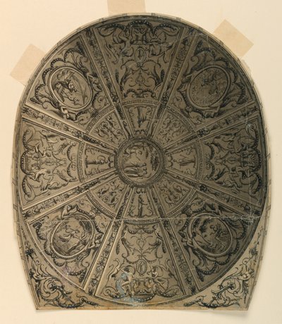 رسم، تصميم السقف: زخرفة للمسرح، حوالي عام 1790 بواسطة فنان غير معروف