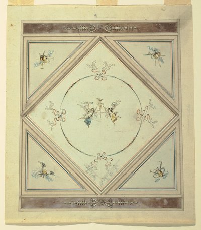 رسم، سقف غرفة نوم، 1820-1823 بواسطة فنان غير معروف