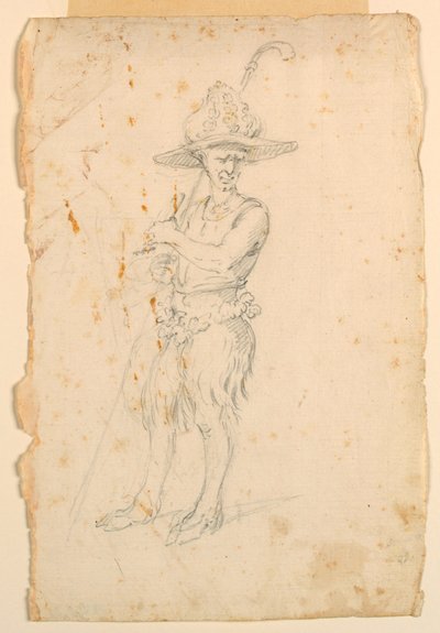 رسم، تصميم أزياء: ساتير لباليه، حوالي عام 1720 بواسطة فنان غير معروف