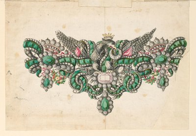 رسم، تصميم لبروش، 1740-1750 بواسطة فنان غير معروف