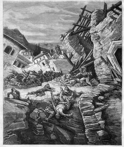 1881 زلزال خيوس - اليونان - زلزال خيوس بواسطة فنان غير معروف