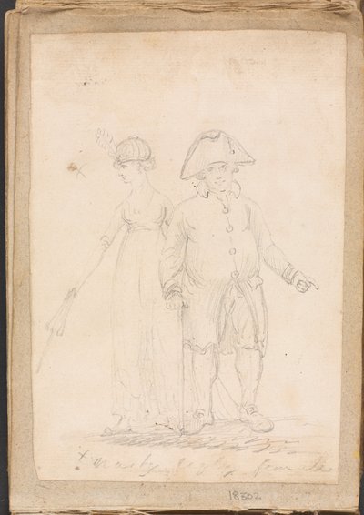 A lady and gentleman in civilian dress بواسطة فنان غير معروف