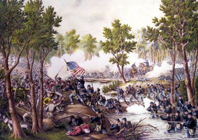 الحرب الأهلية الأمريكية (1861 - 1865): معركة محكمة سبوتسيلفانيا (فيرجينيا) 8-21 مايو بواسطة فنان غير معروف