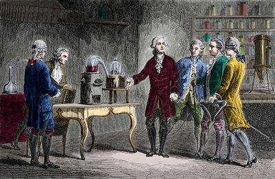 قام أنطوان لوران لافوازييه (1743-1894) بتنفيذ la decomposition de l