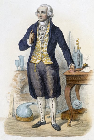 Antoine Laurent de Lavoisier - in “Le Plutarque francais”” ed. Mennechet, Paris بواسطة فنان غير معروف