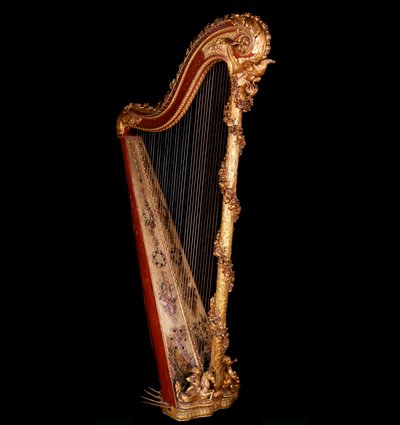آرت فرانس: قيثارة ملكة فرنسا ماري أنطوانيت (1755-1793) بواسطة فنان غير معروف