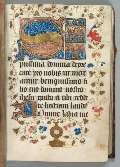 كتاب الصلوات (استعمال ميتز): Fol. 27 و ، الأحرف الأولى مزخرفة بواسطة فنان غير معروف