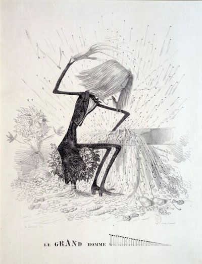 Cartoon depicting the composer Franz Liszt (1811-1886) بواسطة فنان غير معروف