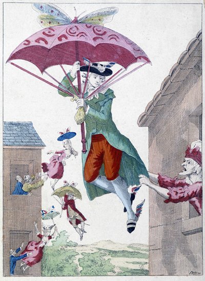 Cartoon on the idea of flying away بواسطة فنان غير معروف