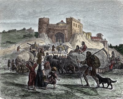 الكلت في خدمة زعماء القبائل - الحضارة السلتية ، العصر الحديدي: يقدم الكلت عروضهم للتضحيات الطقسية بواسطة فنان غير معروف