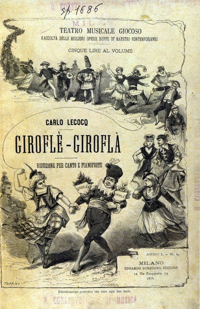 Charles Lecocq "" Giroflè - Girofla "". تغطية النتيجة. بواسطة فنان غير معروف