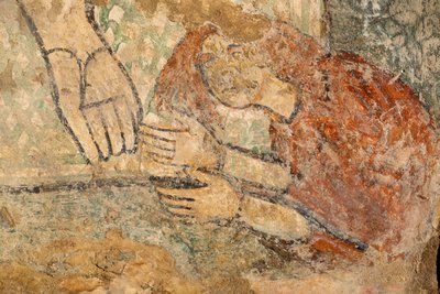 مباركة المسيح والمجدلية عند قدميه، التفاصيل بواسطة فنان غير معروف