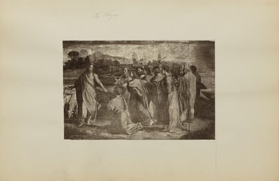 ["وصية المسيح لبطرس (متى 16: 18-19، يوحنا 21: 15-17)" بقلم رافائيل] بواسطة فنان غير معروف