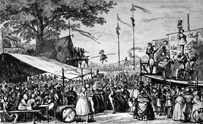 Circus: walker - “” Public holidays, July””, by Trimolet, in the “” Comic Almanach”” بواسطة فنان غير معروف
