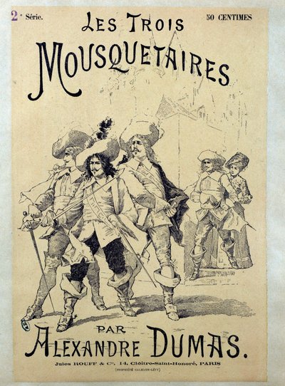 غلاف طبعة من القرن التاسع عشر من "الفرسان الثلاثة" لألكسندر دوما (1802-1870) ، مجموعة خاصة بواسطة فنان غير معروف