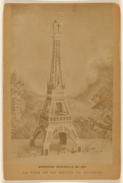 المعرض العالمي لعام 1889. البرج الذي يبلغ ارتفاعه 300 متر. بواسطة فنان غير معروف