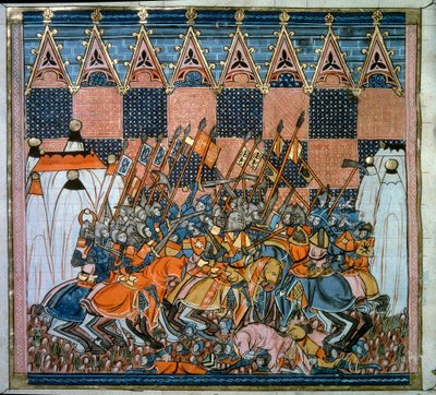 الحملة الصليبية الأولى: الحصار والاستيلاء على القدس بواسطة المعابر التي قادها جودفروي دي بوالون (1058-1100) عام 1099. صورة مصغرة من "Chronicles d