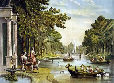 الجنرال لافاييت (لافاييت) (1757 - 1834) في مقر إقامته الصيفي. بواسطة فنان غير معروف