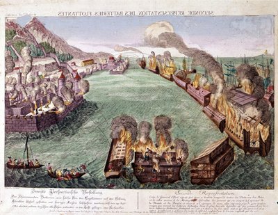 حصار جبل طارق الكبير 1779-1783 (نقش) بواسطة فنان غير معروف
