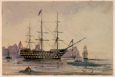ميناء بورتسموث فيكتوري HMS Victory، 24 أكتوبر 1858 بواسطة فنان غير معروف