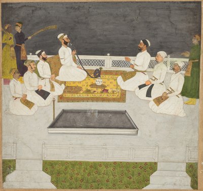 حسين علي خان يستمتع بإخوانه (إخوان السيد) بواسطة فنان غير معروف
