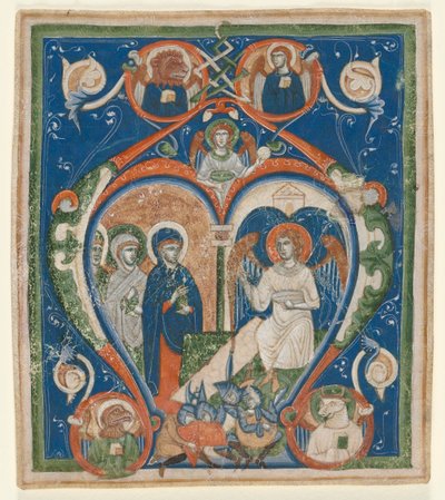 الأولي A [نزل ngelus Domini] من Antiphonary: The Three Marys at the Tomb بواسطة فنان غير معروف