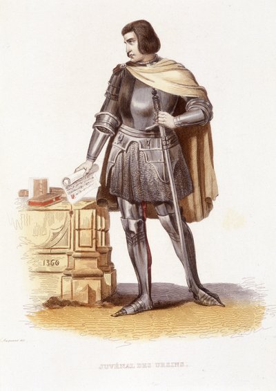 جان جوفينال (أو جوفينيل) دي أورسين (1360 - 1431) ، قاضي التحقيق الفرنسي - في "Le Plutarque francais" Ed. Mennechet بواسطة فنان غير معروف