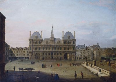 فندق المدينة وشارع غريف، حوالي عام 1720، الدائرة الرابعة الحالية، بين عامي 1715 و1725 (زيت على قماش) بواسطة فنان غير معروف