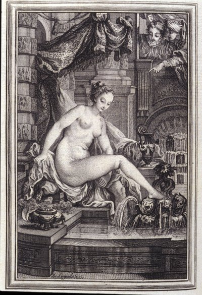 الملك كانداول والسيد في اليمين - في "حكايات وأخبار في الشعر" لجين لافونتين. 1762. بواسطة فنان غير معروف